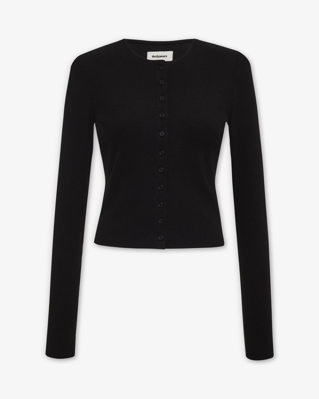 Demi Ribbed Cardigan - Black