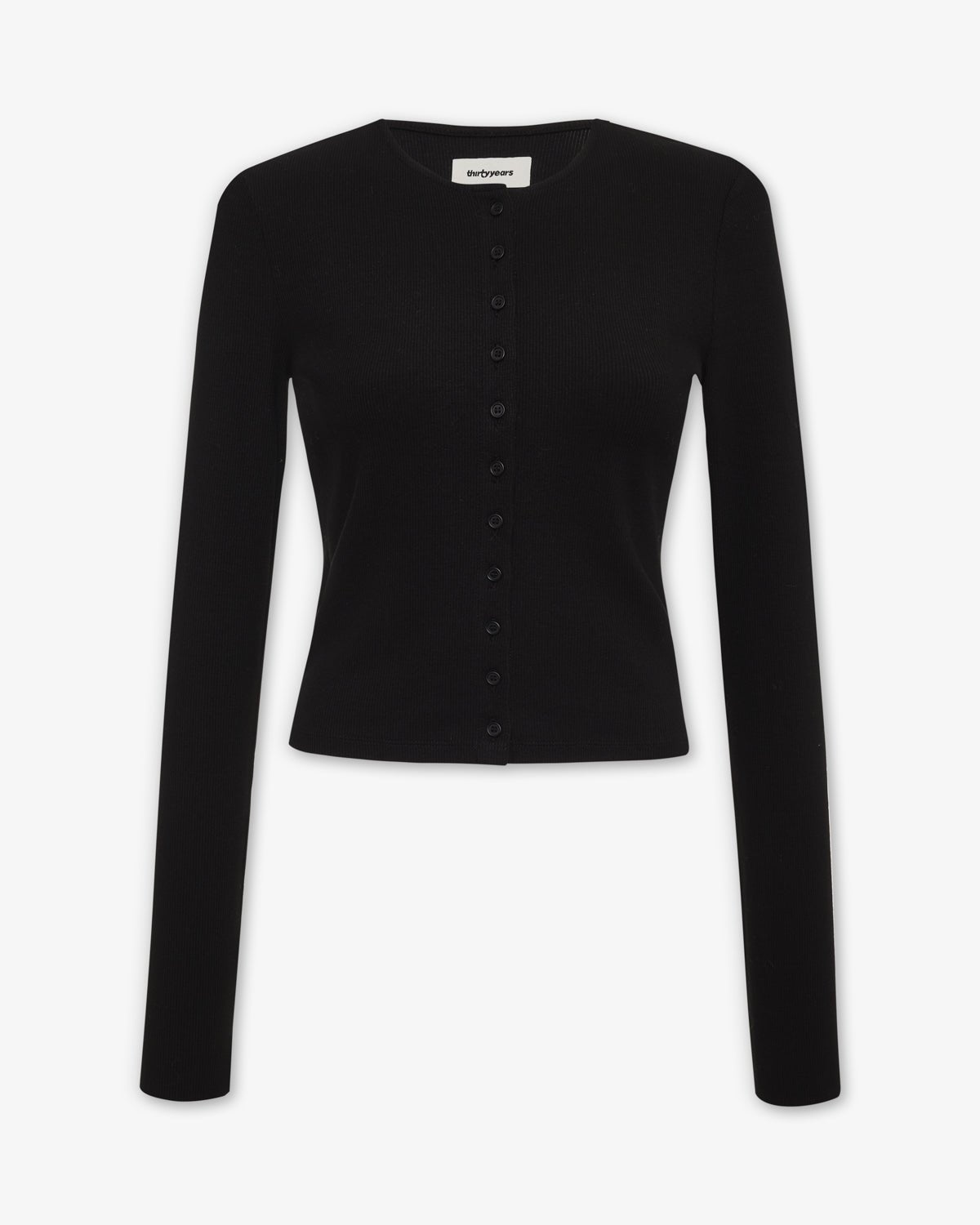 Demi Ribbed Cardigan - Black